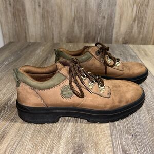 Timberland Leather Low Top Lug Sole Shoes Men’s US Size 6.5M Brown Derby Boots